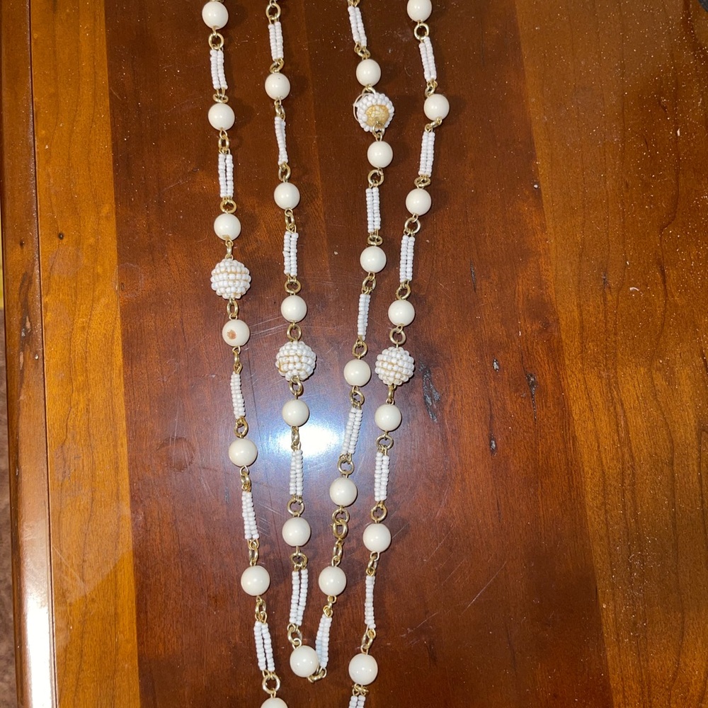 Long Pearl Beaded Necklace - Picture 9 of 9